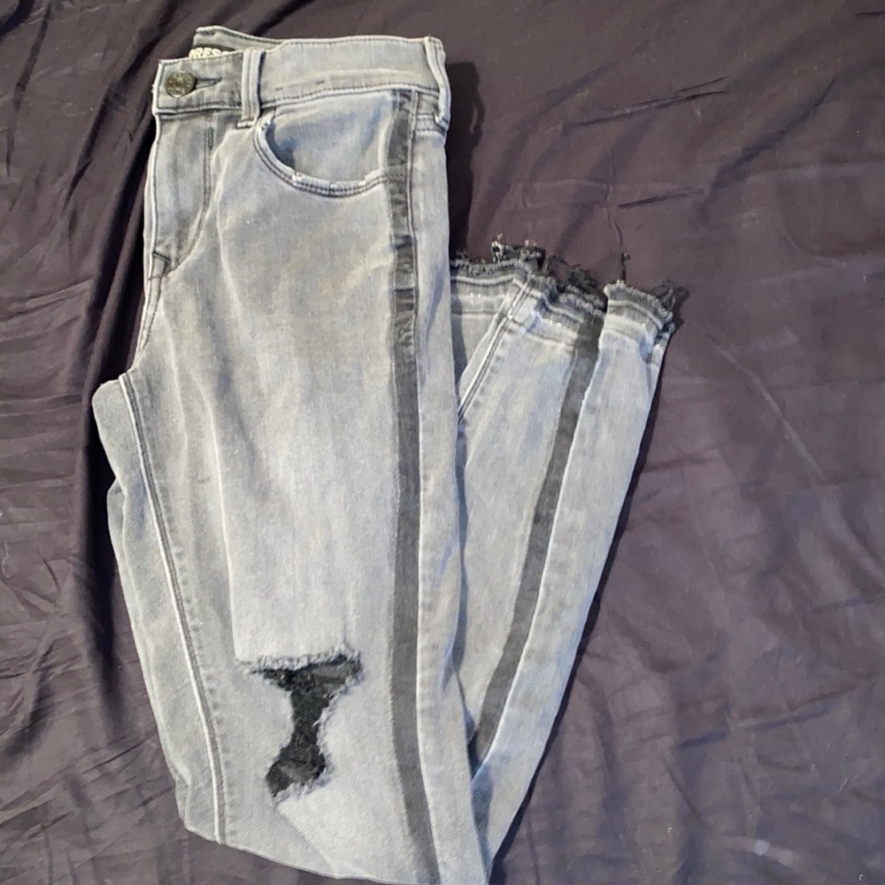 express ripped skinny jeans